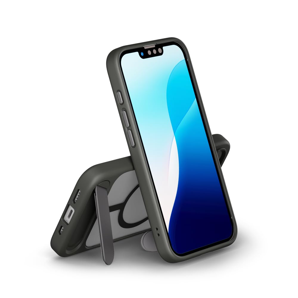 iPhone17e / iPhone16e 用 MagSafe対応 スタンド付ハイブリッドケース マットブラック PG-25KMH09BK