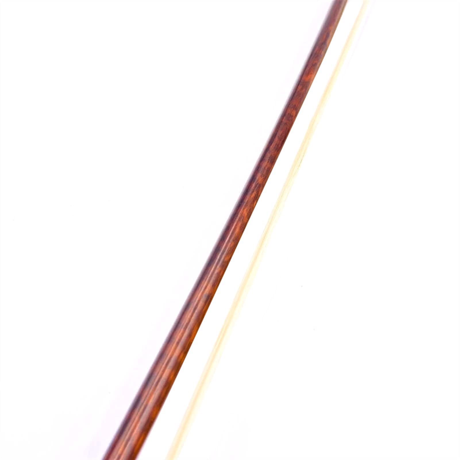 Arco violín 1pcs Strong Snakewood Letterwood Viola Bow, White Horsehair Horsetail, Rana De Madera