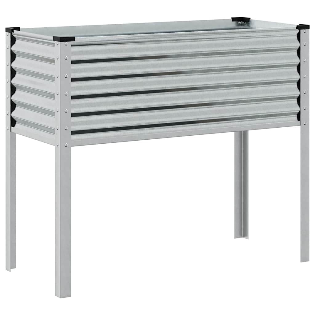 Ogrodnik ze stali ocynkowanej 100 x 45 x 90 cm | Odporna na warunki atmosferyczne, duża przestrzeń na rośliny, warzywa, zioła, dekoracje ogrodowe