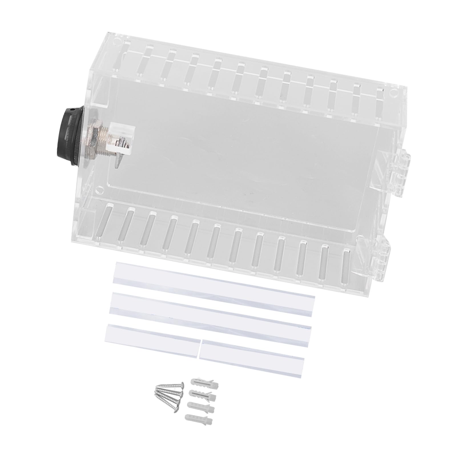 ACTEAGarden Thermostat Lock Box Easy Installation Damage Proof Acrylic Sturdy Wall Mounted Thermostat Cover for Office