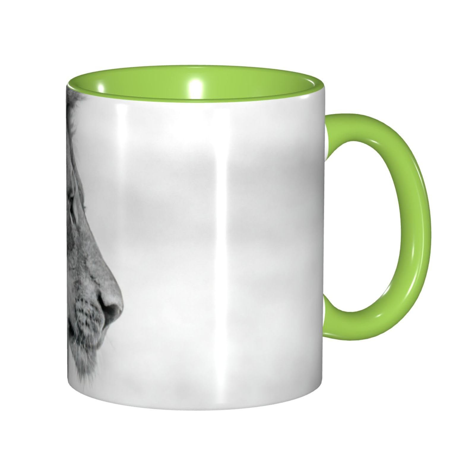 Tasse en poterie lion sauvage 325ml en céramique avec son coffret