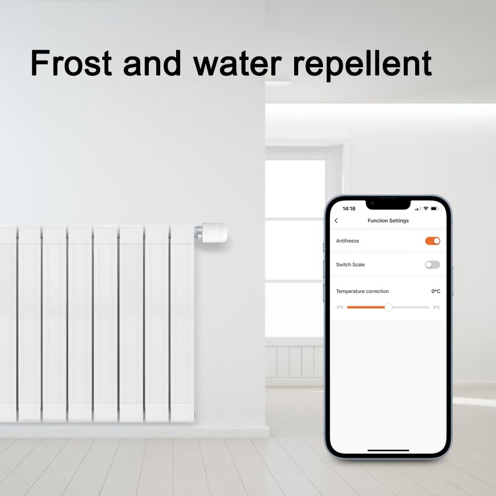 Tuya Zigbee - Valvole termostatiche per termosifoni intelligenti senza fili, possono essere controllate via App del cellulare, termostato per termosifone, compatibile con Amazon Home