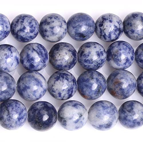 Blue White Sodalite Beads for Jewelry Making Natural Gemstone Semi Precious 12mm Round 15 inch(31-33pcs) - Image 4