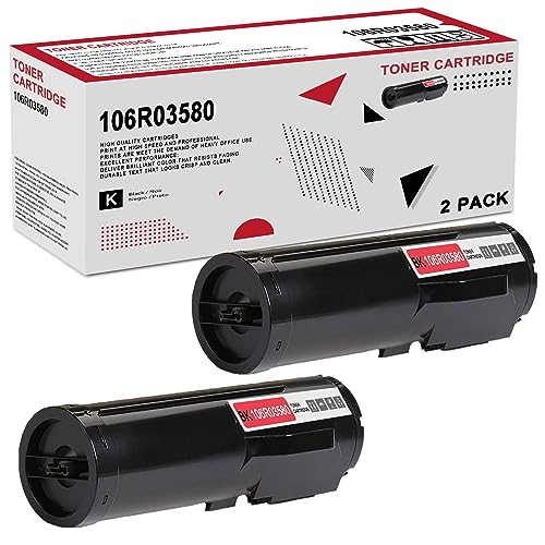 2 Pack 106R03580 Black Toner Cartridge: Compatible 106R03580 Replacement for Xerox Color VersaLink B400 B400DN B400N B405 B405N B405DN Printer -  Super-toner