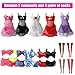 19 Pcs Doll Clothes and Accessories for 11.5 Inch Girl Dolls Outfit, Random 3 Stylish Dresses, 4 Tops, 4 Pants, 3 Evening Dresses, 1 Wedding Dress, 2 Swimsuits, 2 Pairs of Stockings