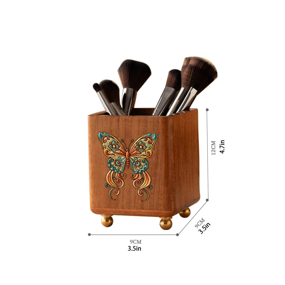 Organizer na pędzle do makijażu, uchwyty na szczoteczki do zębów, pojemnik na ołówki na biurko, wielofunkcyjny kubek na pędzle do makijażu w stylu vintage