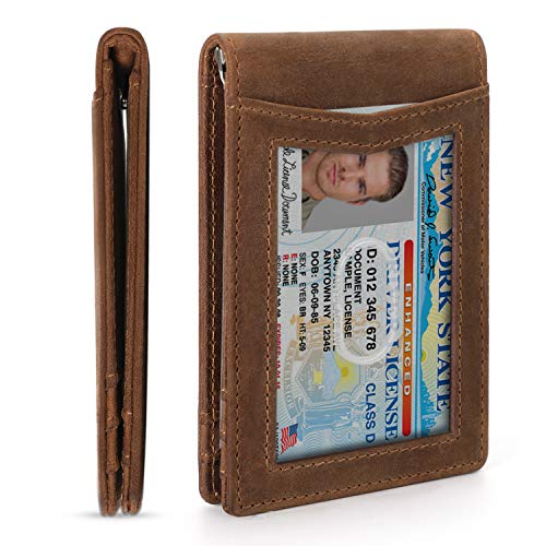 Vemingo Front Pocket Wallet for Men RFID Blocking Slim Wallets with Money Clip
