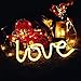 QiaoFei Neon Love Signs Light LED Love Art Decorative Marquee Sign - Wall Decor/Table Decor for Wedding party Kids Room Living Room House Bar Pub Hotel Beach Recreational (warm white)