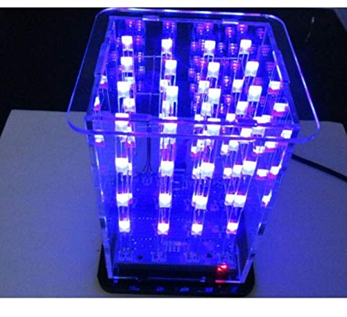 Minh NAM Spare Part for 3D LED Light Squared 4x4x4 2x5x7MM LED Cube LED Red/Blue Ray DIY K9
