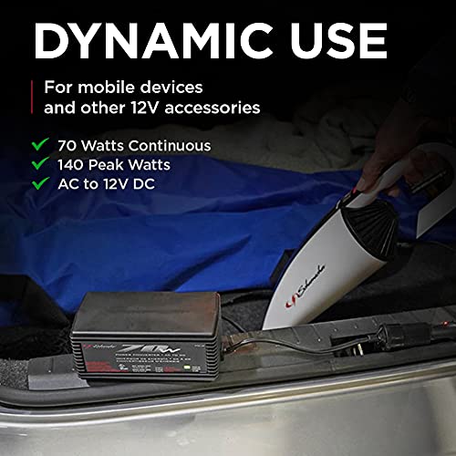 Schumacher Pc-6 Ac To Dc Power Converter With 12V Dc Port That Plugs Into 12V Ac Outlet - 70 Watts Continuous 140 Peak Watts , Black #TOP2