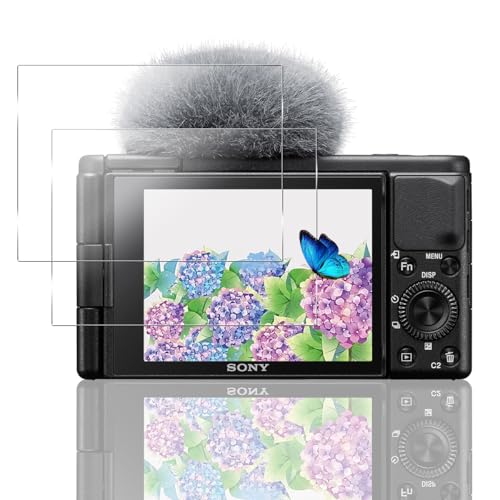 【2枚セット】 対応 SONY VLOGCAM ZV1 / ZVE10 ガラスフィルム 【日本旭硝子 硬度9H】 対応 SONY ZV1 / ZVE10 フィルム アクセサリー 強化ガラス 液晶 保護フィルム 3D Touch対応 、高透過率 、気泡ゼロ