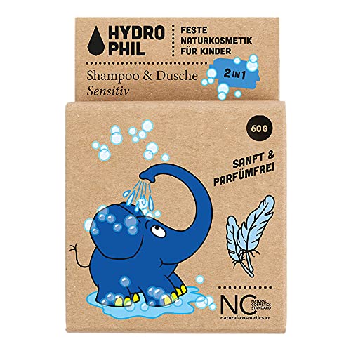 Hydrophil Festes Shampoo & Dusche 2in1 Kids, Sensitiv, Elefant, 60g Cover