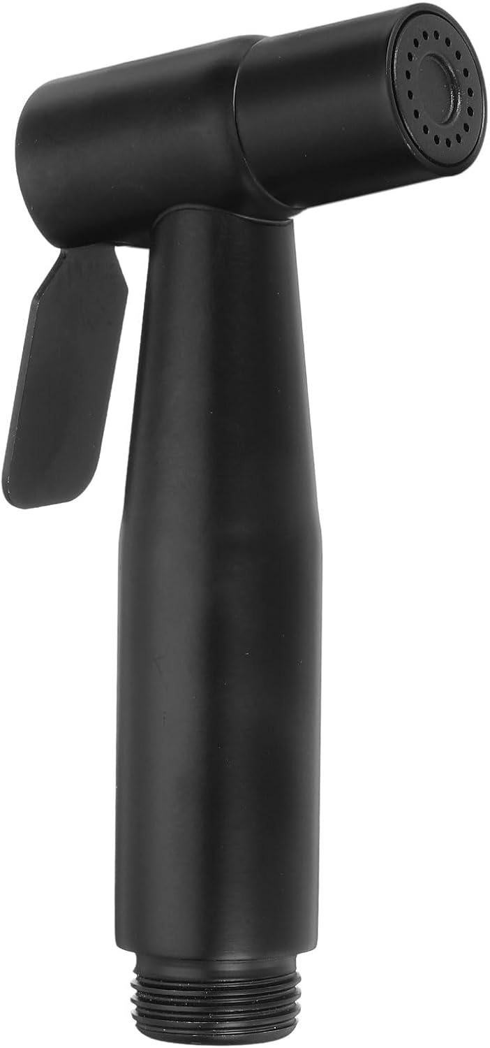 uxcell 1 Pcs Bidet Sprayer, Stainless Steel Pressurized Handheld Bidet Sprayer for Toilet, Jet Spray Bidet Attachment Bidet Toilet Sprayer Head for Kitchen Toilet, Black