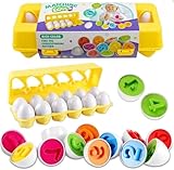 Huevos de Juguete de Número 12PCS,Huevos a Juego para el Desarrollo...