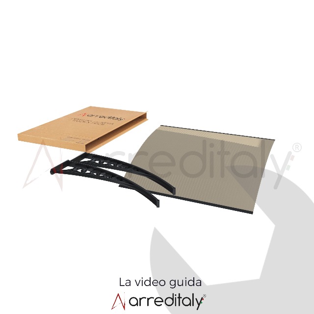 Pensilina In Policarbonato 100x240cm - Tettoia Esterna Modulabile, Trasparente E Resistente - Foto 6