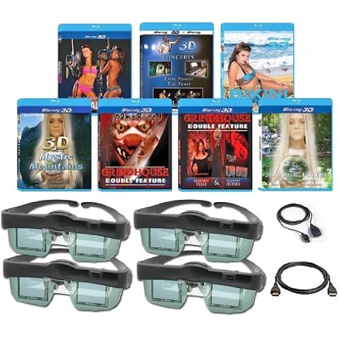 Mitsubishi Compatible 3D Glasses Deluxe Movie Pack (Includes IR Transmitter) for All Mitsubishi 3D Televisions - Our Best 3D Value Ever! Cover