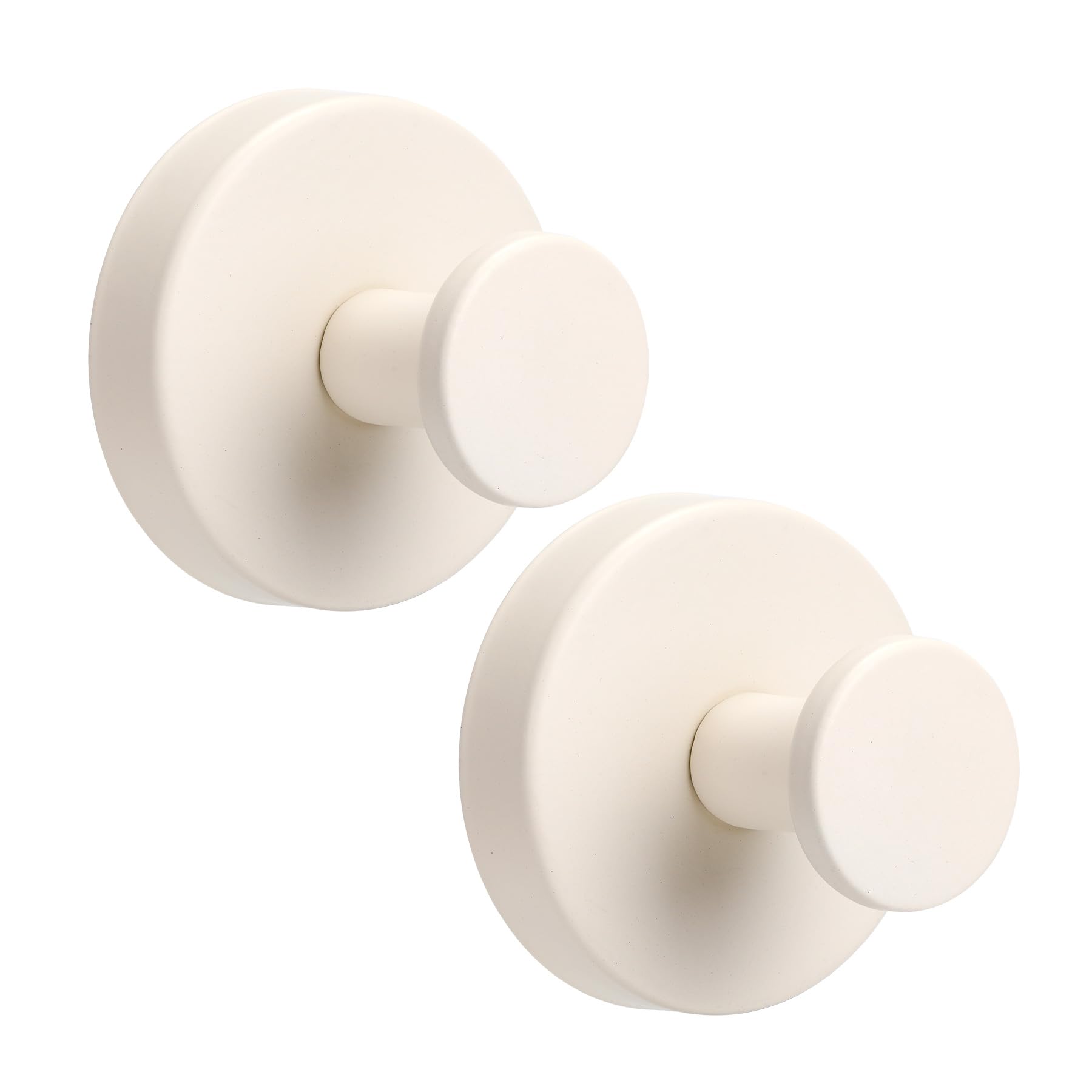Fenas 2 Pack Suction Cup Hooks for Shower, Bathroom, Towels, Robes, Loofah Mount on Bathroom Walls, Kitchen, Glass, Mirrors, Tiles and Smooth Non-Porous Surfaces