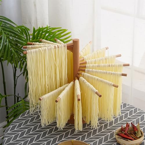 Soporte para secadora de pasta de madera natural resistente y único 3