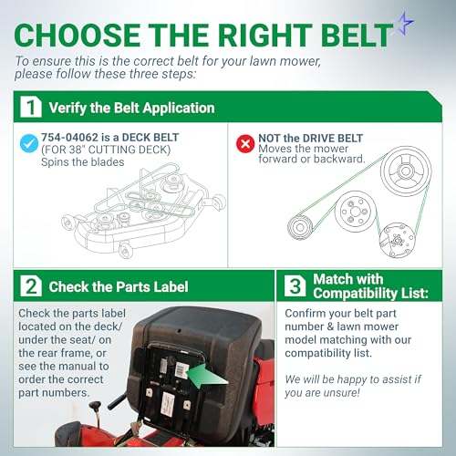 Image of BlueStars 754-04062 954-04062 Deck Belt | Aramid Cord Belt | 1 /2 x 77.5