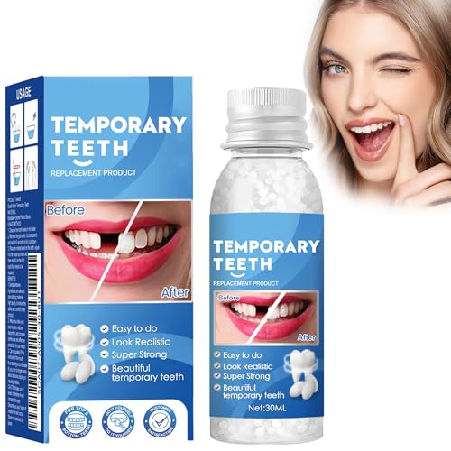 Kit de Reparación de Dientes, Dientes Postizos Temporales, Composite Dental, Material Moldeable para Protesis Dental para Fijar y Rellenar Temporalmente Dientes Perdidos, Rotos o Astillados