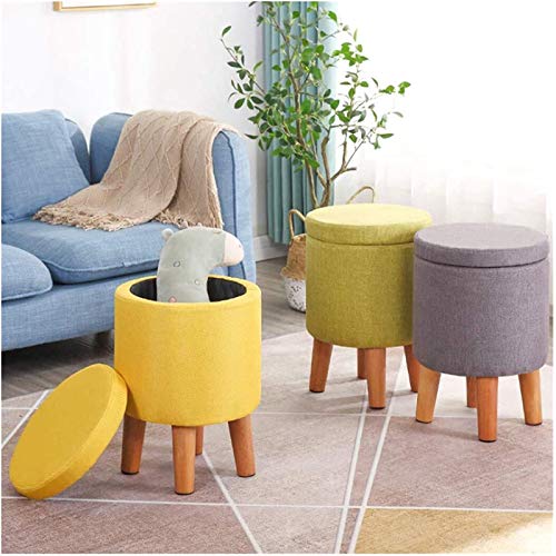 Tabouret d'appoint rond pour ranger et libérer de l'espace - 4
