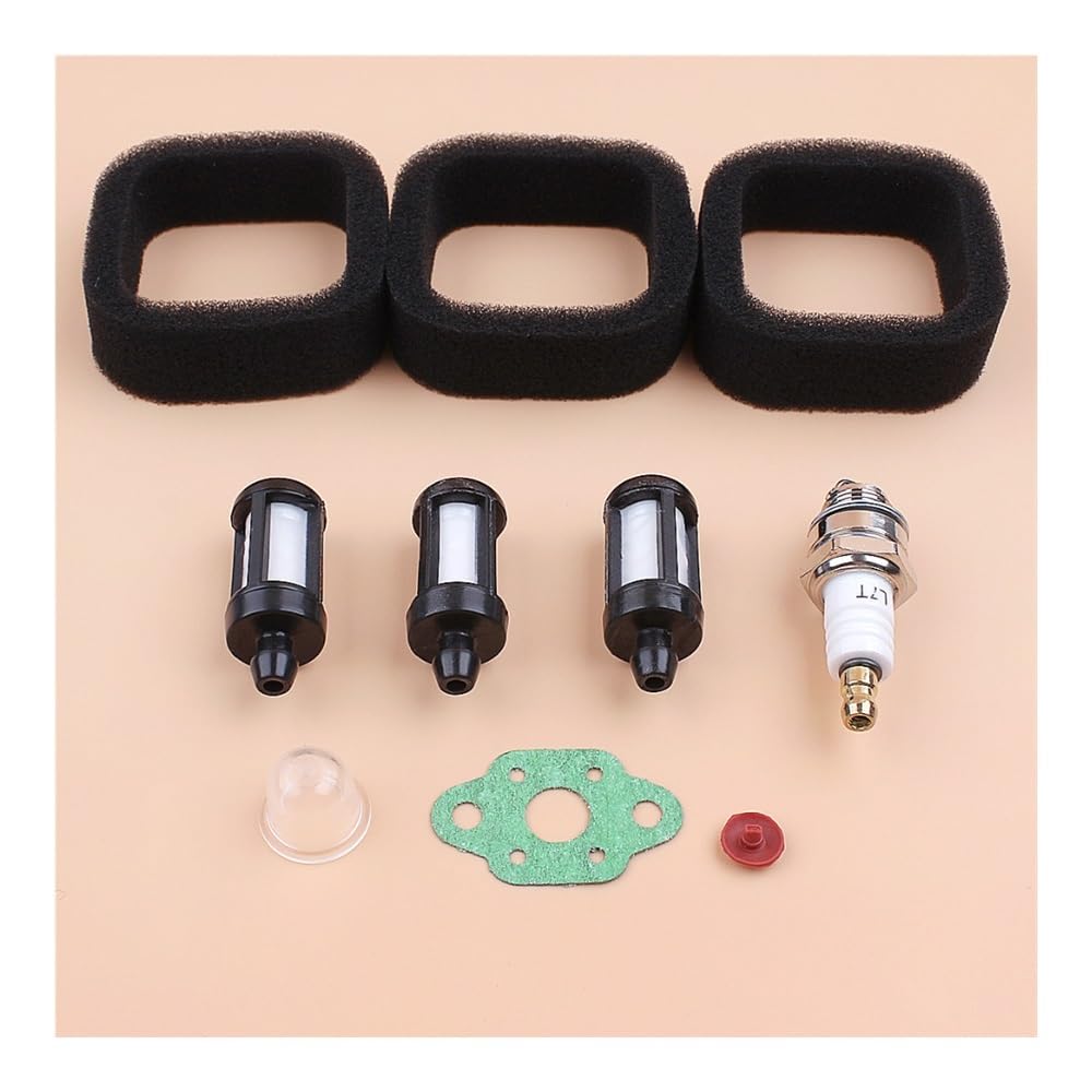 Kit de réparation filtre à air, carburant et bougie d'allumage compatible avec les débroussailleuses TH23D, TH26D, TH23, TH26 TJ27. Pièces détachées for