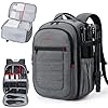 BAGSMART Camera Backpack, Expandable DSLR SLR Camera Bags for Photographers, Waterproof Photography Travel Backpack with 15.6″ Laptop Compartment &Tripod Holder, Grey