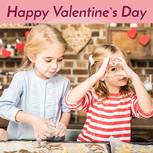 Valentine’s Day Cookie Cutter Set, 6Pcs Valentine Stainless Steel Heart Cookie Cutters - Double Heart, Heart, Wing Heart, Heart With Arrow, Lips, Love #TOP5