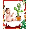 Interactive Baby Toys Dancing Talking Cactus Toy,Funny Gift for Infant 6-18 Months, Singing Musical Record Repeat What You Say Light Up Toy for Toddler 1 2 3 Year Old Boy Girl (Volume Adjustment)