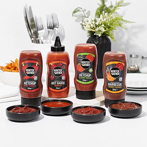 Hunter & Gather ungesüßter Ketchup 350g | ketogen, paläo, kohlenhydratarm & veganfreundlich | Frei von Zucker, mit Salz aus der Salt Range Pakistan I Samenölfrei