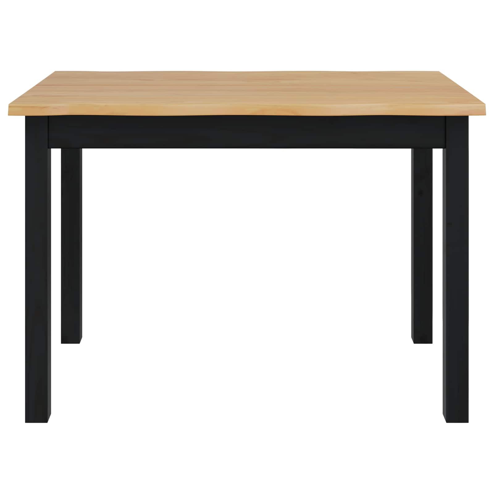 Table à manger EKAI Noir 112 x 70 x 76,5 cm Bois de pin massif