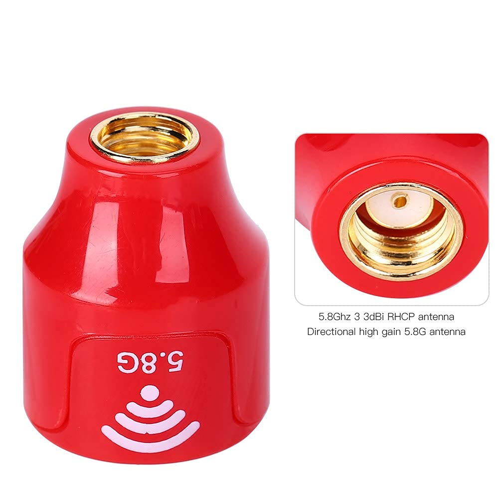 Antena 3dBi de 5.8Ghz, Antena FPV omnidireccional Antena ABS de 5.8Ghz Antena FPV de Largo Alcance Ancho de Banda de 100MHz para FPV Racing Drone RC(Red, Bore)
