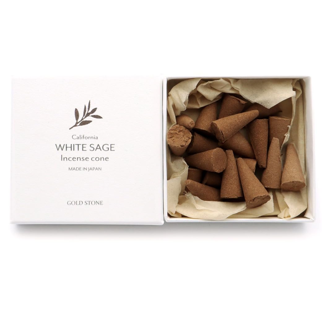 White Sage Purification Incense Cones, 20-Piece Set
