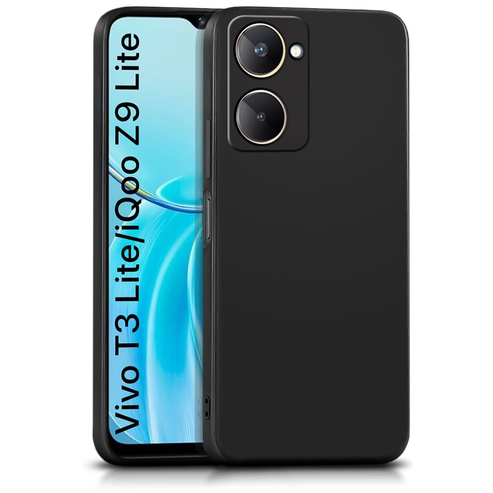 WOW IMAGINE Back Cover for iQOO Z9 Lite | Vivo T3 Lite 5G | Y18t | Y18 | Y18e | Y03 | Y28s | Y37| Slim Soft Rubberised | Inner Fabric Lining | Silicone Flexible Mobile Case | Camera Protection - Black (B0D41G2XHS) Amazon Price History, Amazon Price Tracker