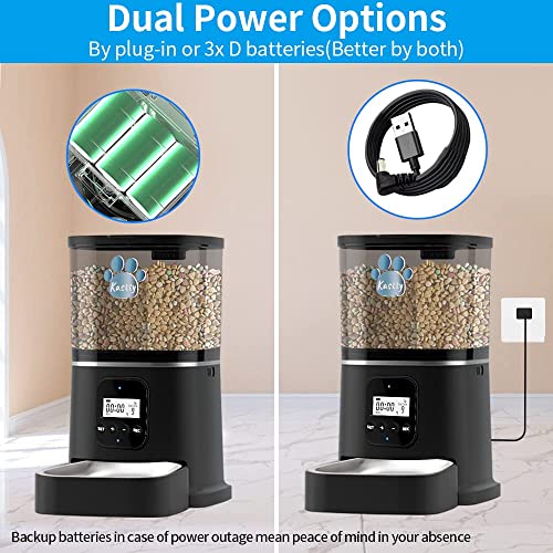 Automatic Cat Feeders, 203OZ/6L/25CUPS Automatic Dog Feeder, Microchip Auto Cat Feeder with SUS304 Stainless Steel Bowl… - Image 7