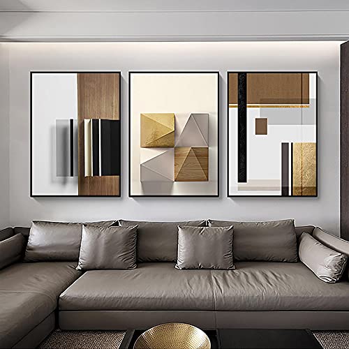 Art mural séquence temporelle marron pour un salon chic et luxueux