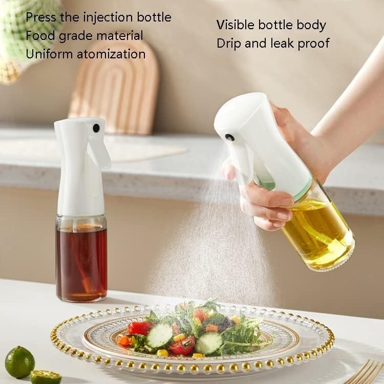 Ölsprühflasche, Küchenhelfer, Küchenhelfer, Ölsprüher, Ölsprühflasche, Glas, Küche, Haushalt, Ölspender, Kontrolle, zerstäubtes, essbares Olivenöl, Sprühgerät, Kochluft, Bratpfanne, einfach (Farbe: We