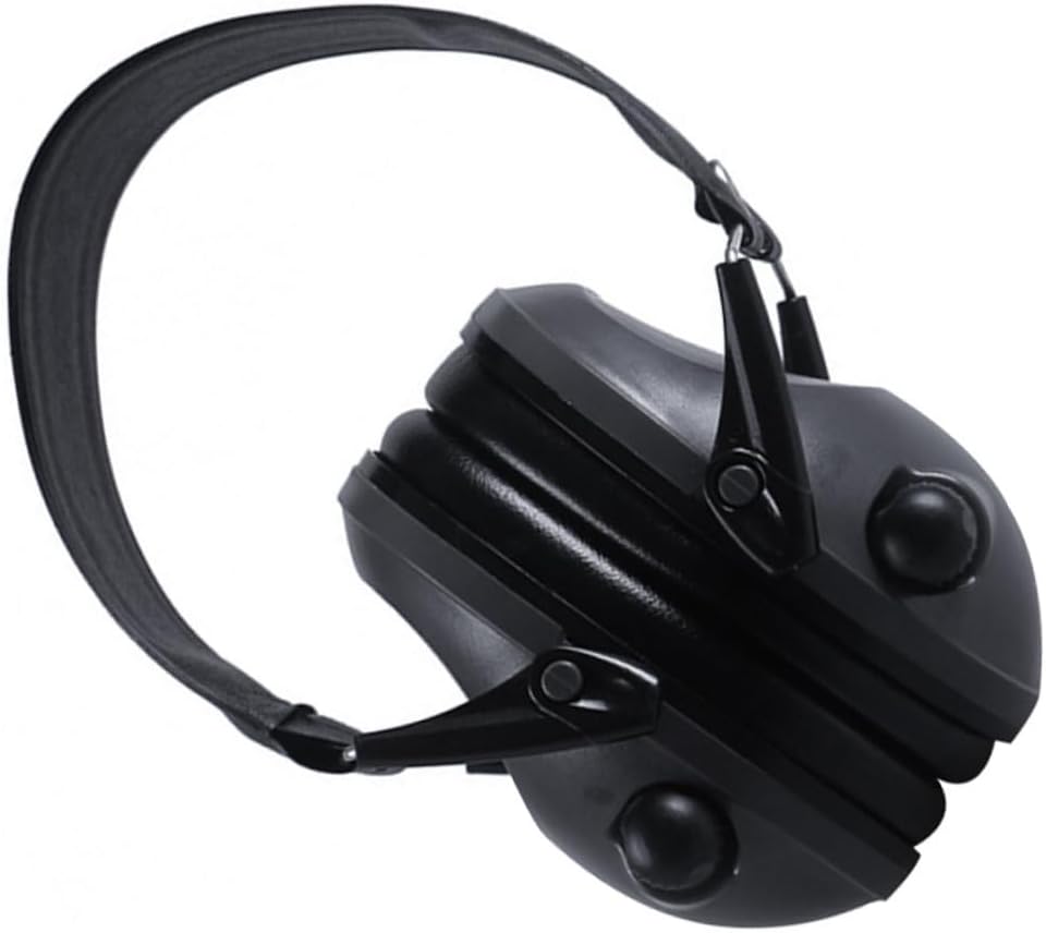 Hearing Protection Earmuffs Noise Reduction Ear Defenders for Shooting Use Ear Safety Muffs with Volume Control Black