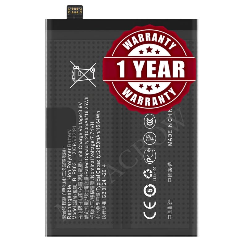 Image of Original BLP863 Battery Compatible for Oppo Reno 6 5G | K9 - (4300mAh) - 1 Year Warranty JK1