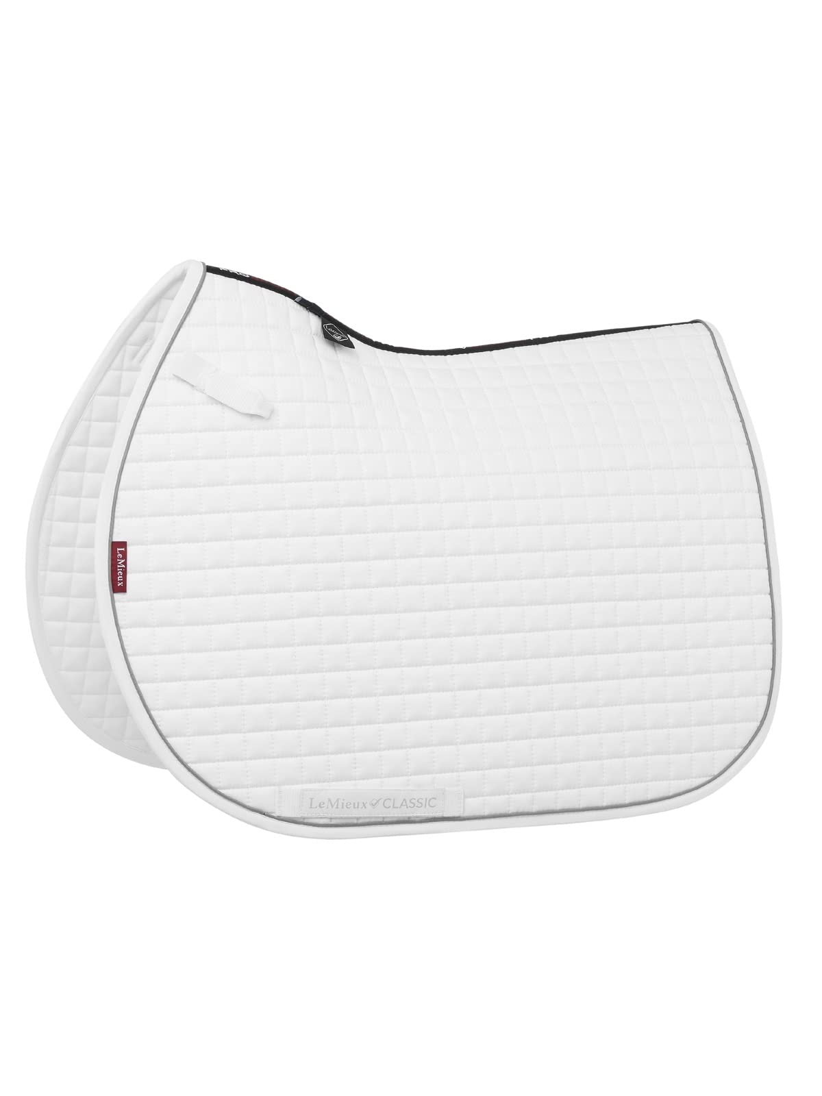 LeMieux Show Jumping Classic Square Saddle Pad - Saddle Pads for Horses - Equestrian Riding Equipment and Accessories - (White - One Size)