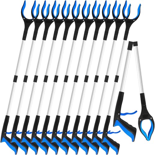 12 Pack 32 Inch Commercial Trash Grabber for Elderly Assist Foldable