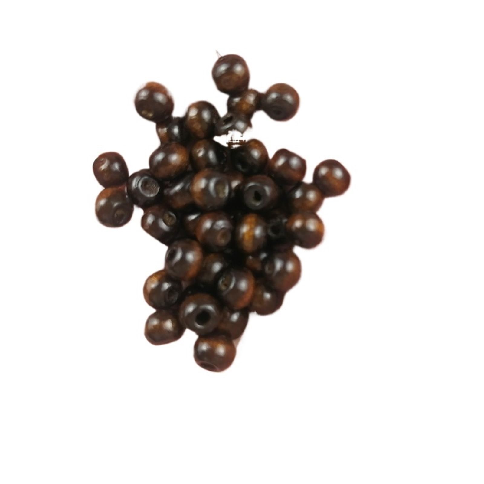 10~500 cuentas redondas de madera natural marrón, sueltas for hacer joyas y pulseras para Decoraciones Macrame