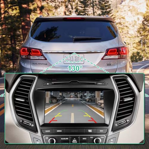 Image of 95760-B8650 OE Backup Camera for Hyundai Santa Fe 2017-2019, GreenYi Rear Cam Replaces 95760-B8640, 95760-B8641