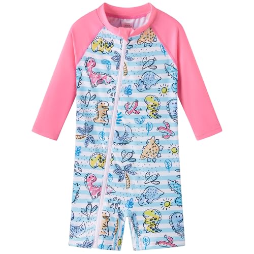 Image of UMELOK Baby Girl One Piece Swimsuit Infant Rash Guard Bathing Suit