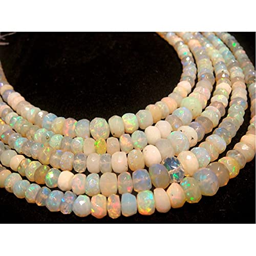 Opale de Welo Éthiopien naturelle facettée perles rondelles de 4mm-6mm pour création bijoux DIY