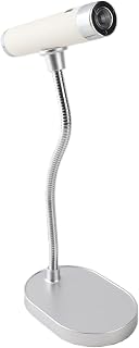 ZJchao Handheld Nail Light with Gooseneck Stand Auto Sensor Cordless Rechargeable Nail Lamp for Home Salon Professional Use ABS PU Leather (White)