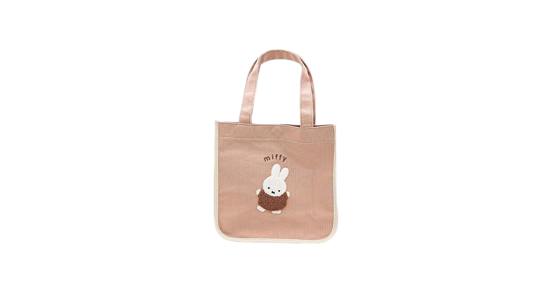 ミッフィー Flower Miffy ほわもこサガラ刺繍 スクエアトートバッグ ミッフィー Flower Miffy ほわもこサガラ刺繍 スクエアトートバッグ