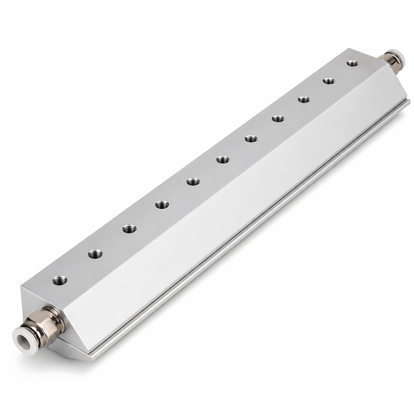 Air Knife 400-850 mm, boquilla de soplado de aire comprimido de aleación de aluminio, ranura de aire de 0,05 mm, entrada de aire de 1/4 pulgadas, agujeros de montaje M6 para secado, limpieza