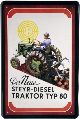 Targa Steyr 20 x 30 cm pubblicità tipo{80}