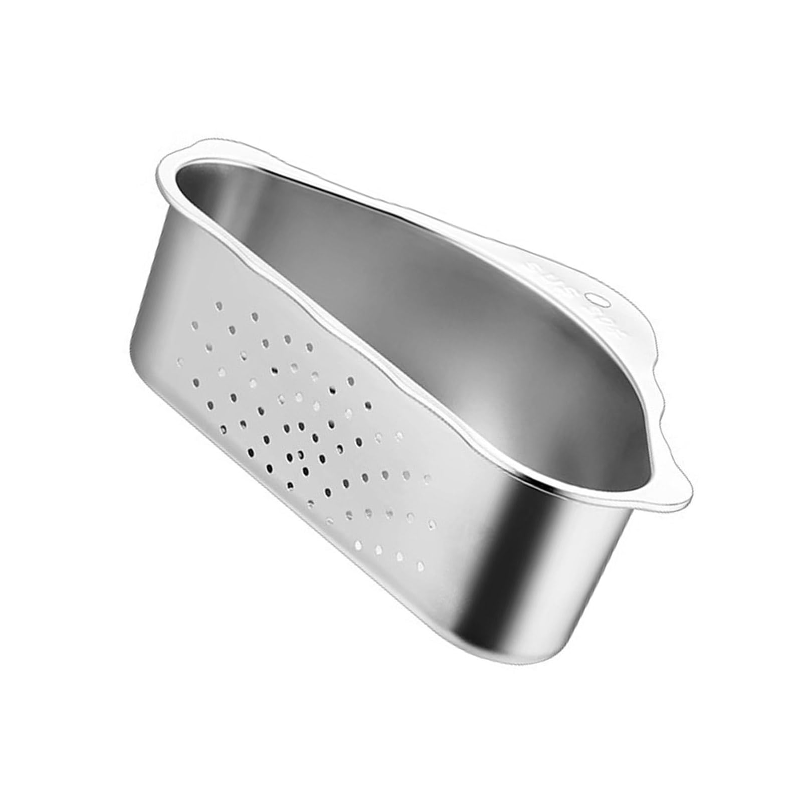 Xjdzineq Steel Triangular Sink Drain Basket with Suction Cup Kitchen Strainer for Food Storage and Efficient Water Drainage Sink Filter Basket